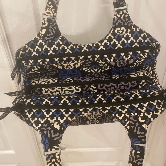 Vera Bradley Vintage Blue Medallion Quilted Large Tote Purse Bag Retired Print - Picture 6 of 12